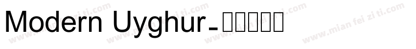 Modern Uyghur字体转换